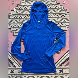 Under Armour fitted heat gear, hooded, long sleeve